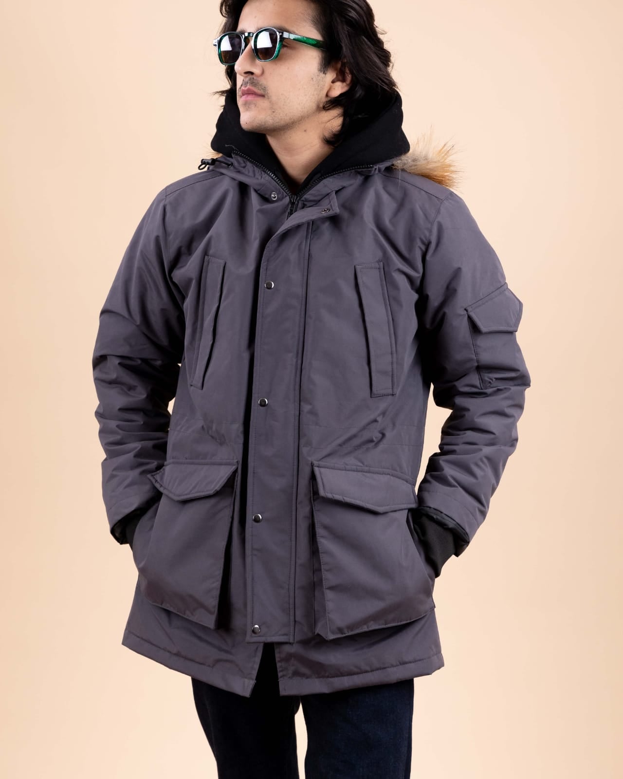 Unqspy Men Core Parka Jacket Coat