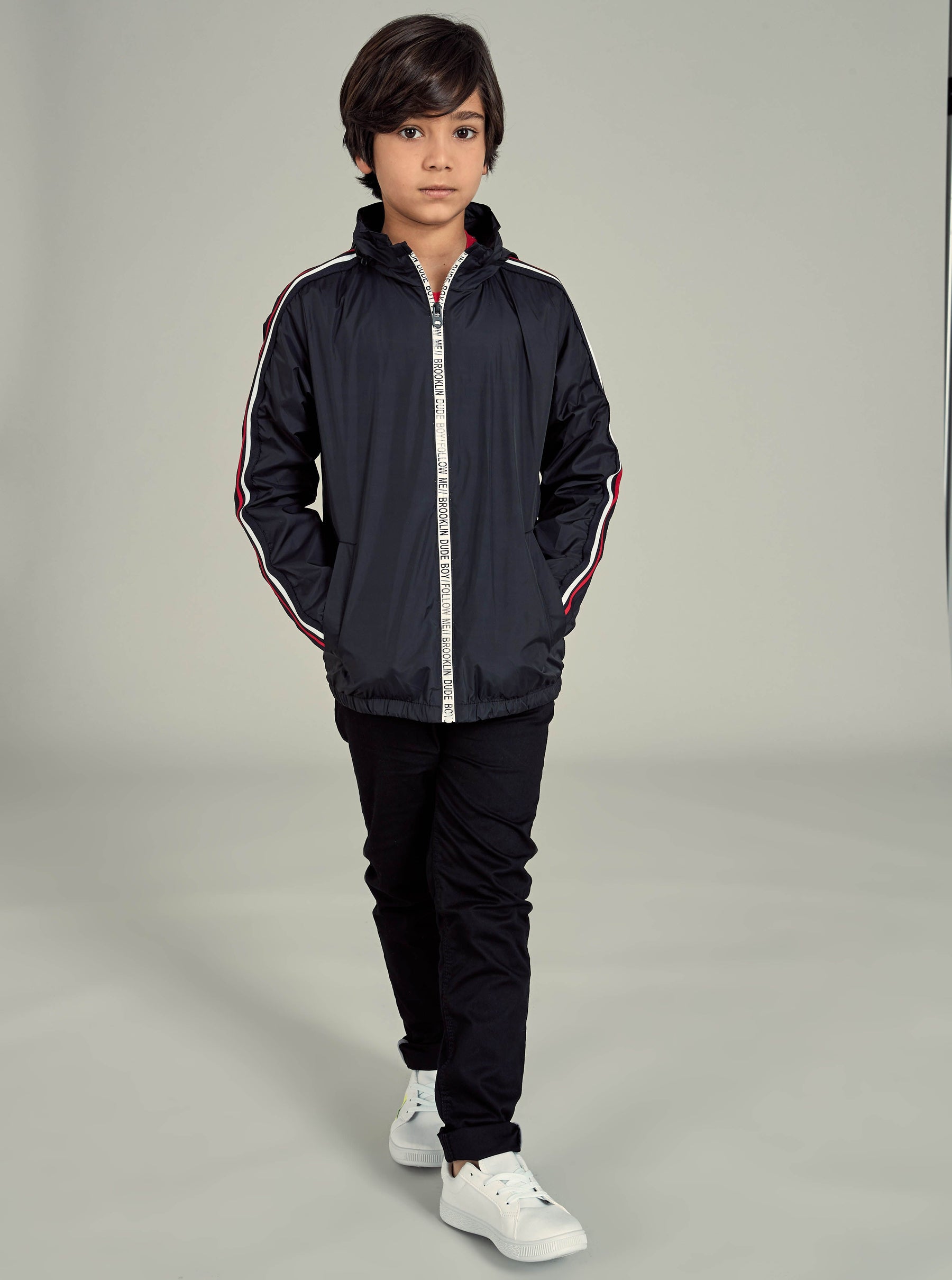 Kids Boy Jacket With Bands